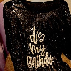 Fabulous and sparkly It’s my birthday dress! One size fits most.